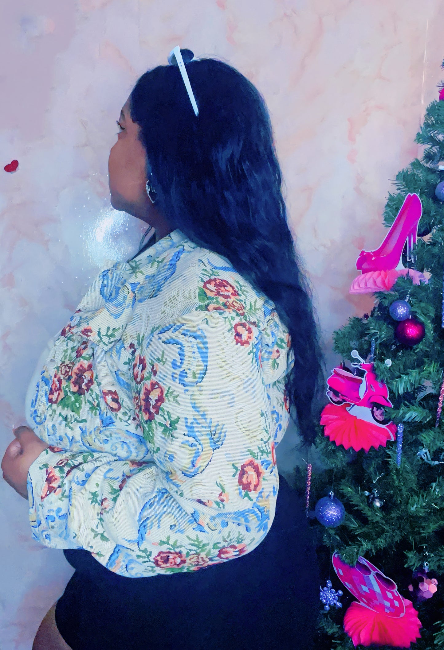 Floral Cropped jacket