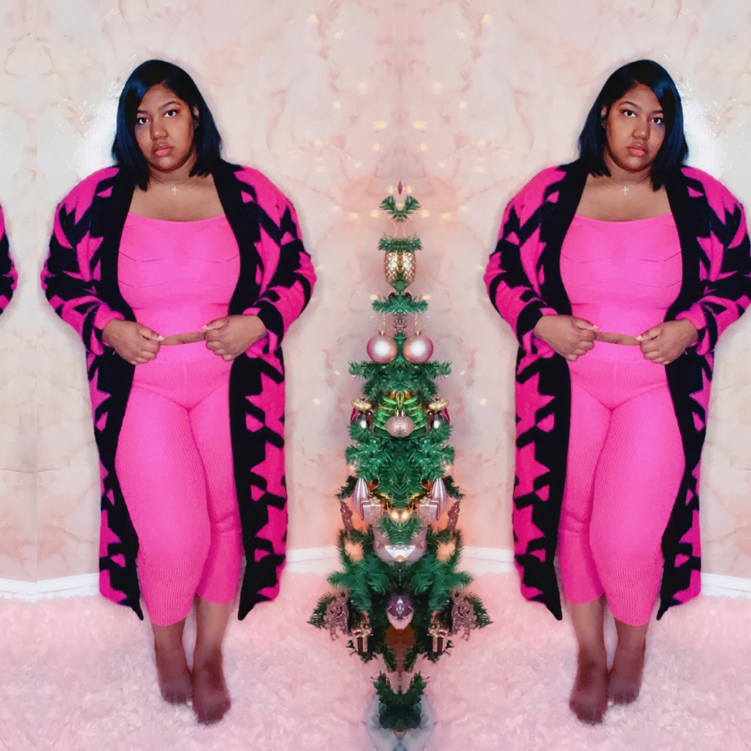 Fall For you Pink in Cardigan