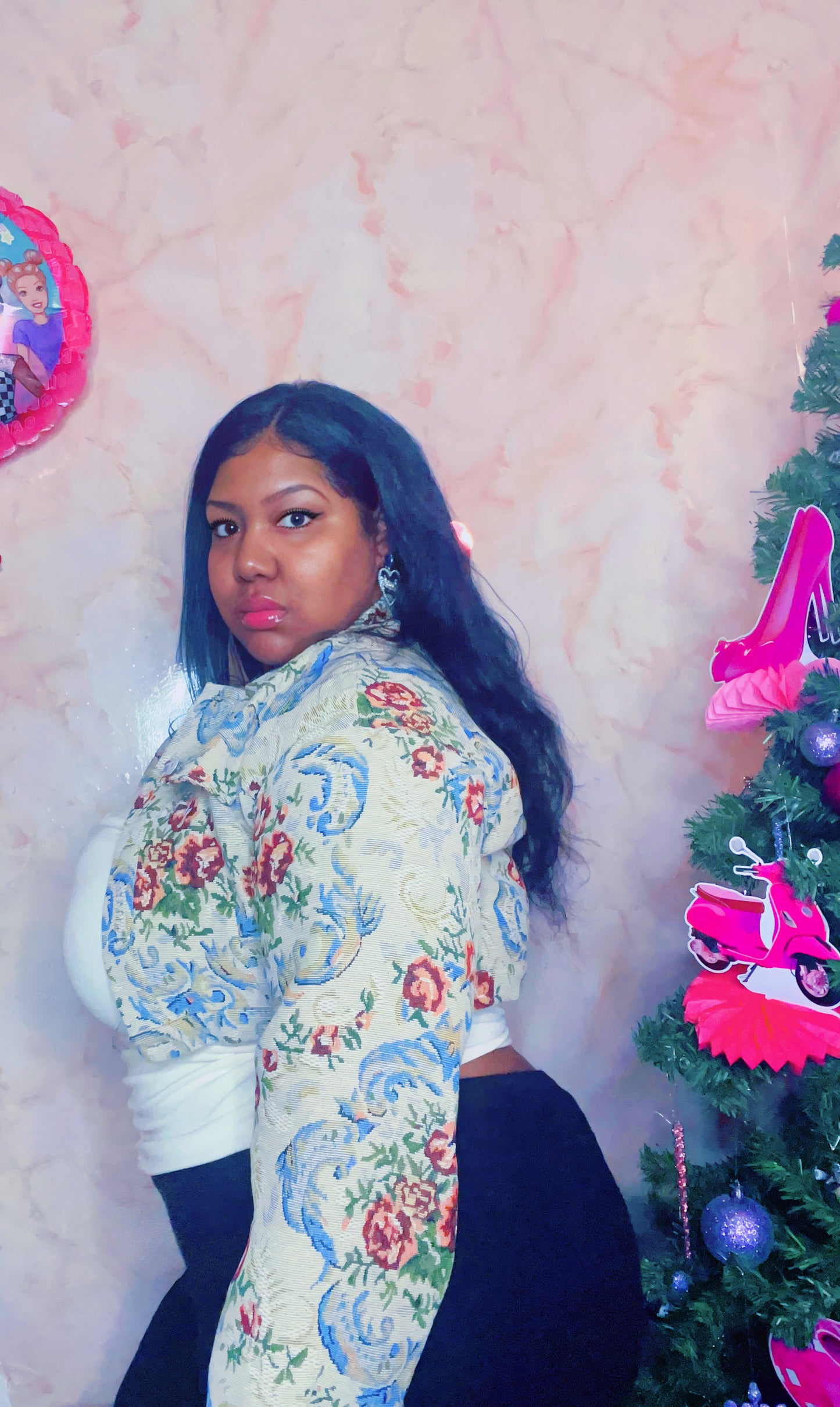 Floral Cropped jacket