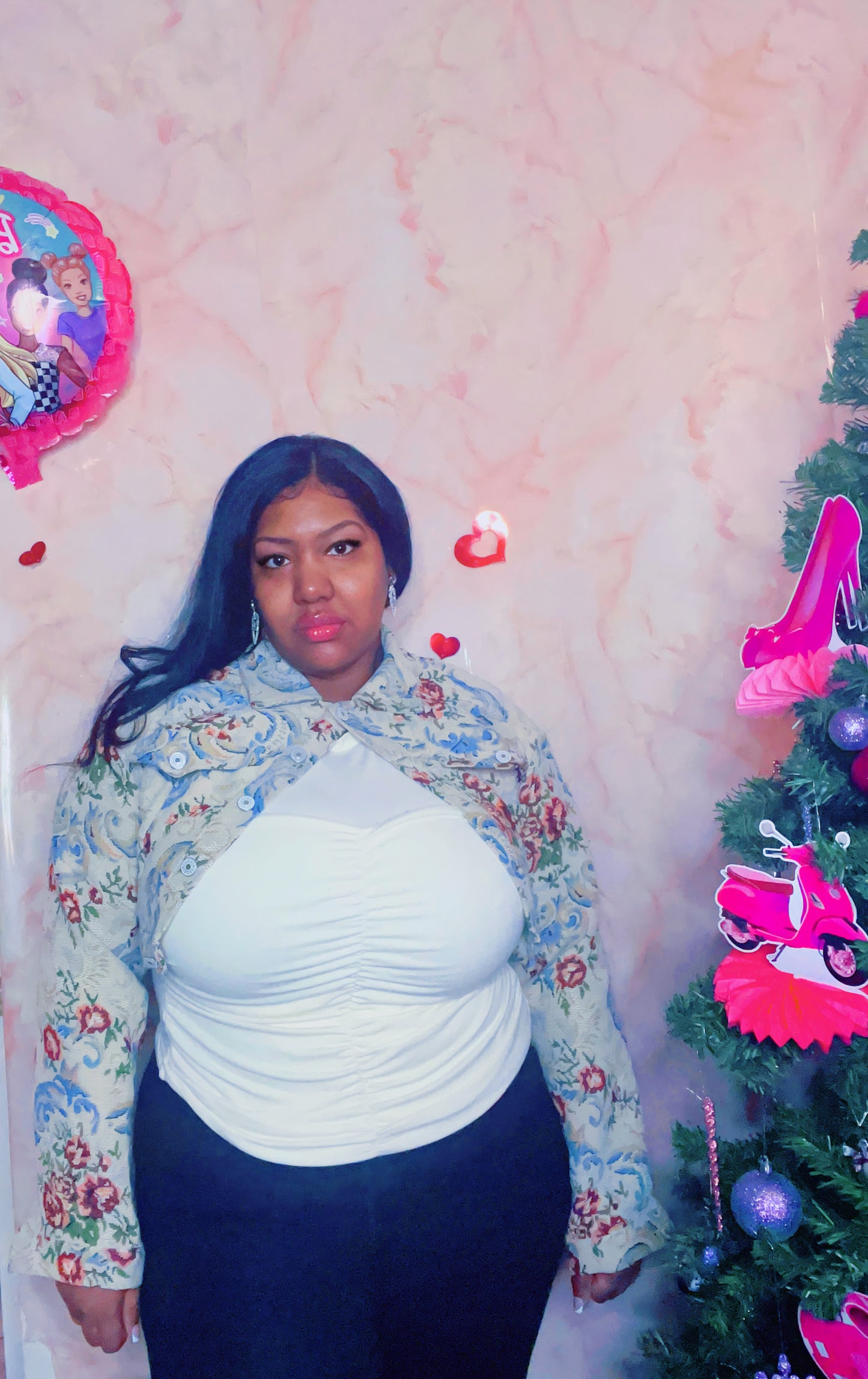 Floral Cropped jacket