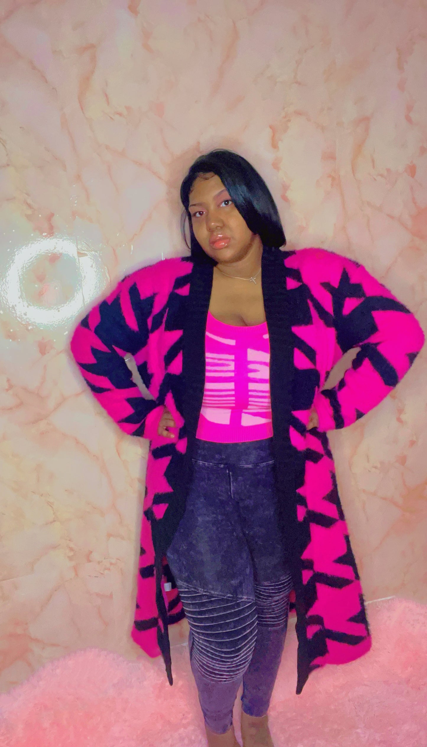 Fall For you Pink in Cardigan