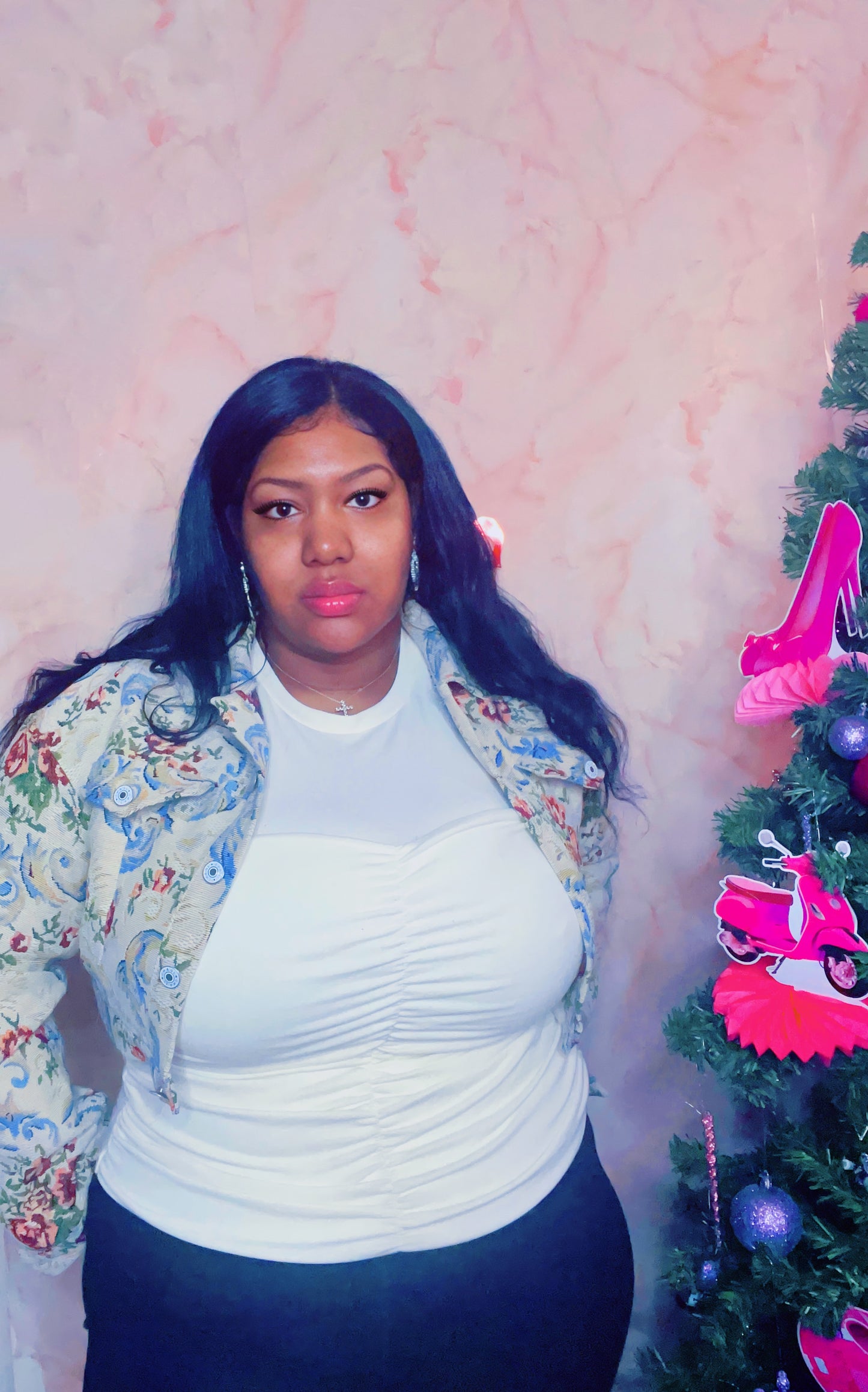 Floral Cropped jacket