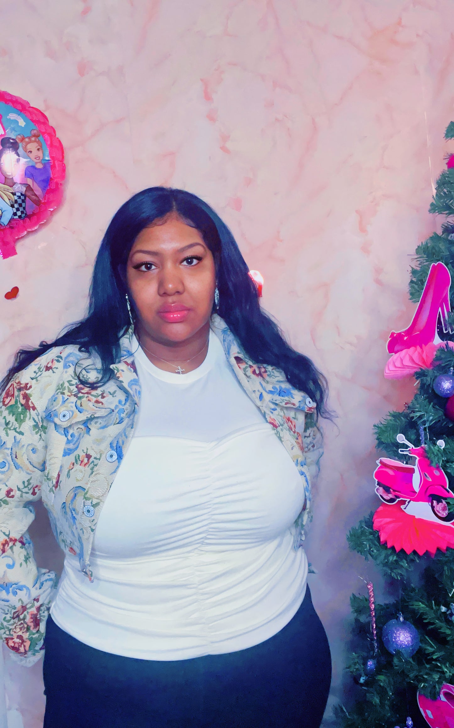 Floral Cropped jacket