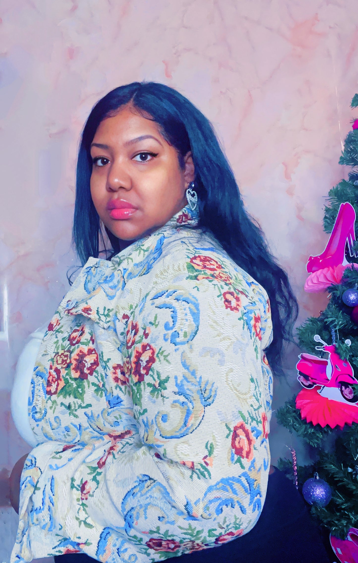 Floral Cropped jacket