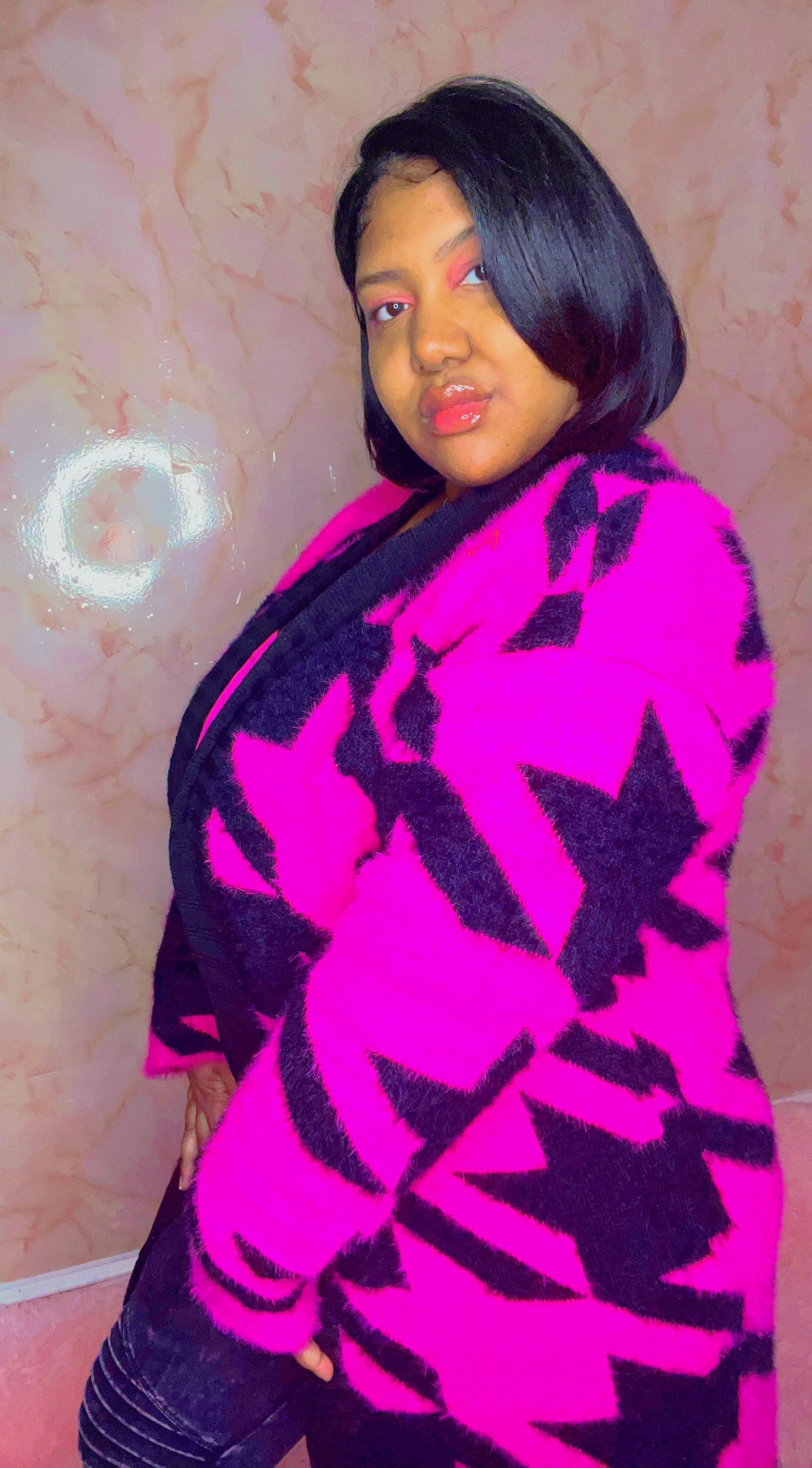 Fall For you Pink in Cardigan