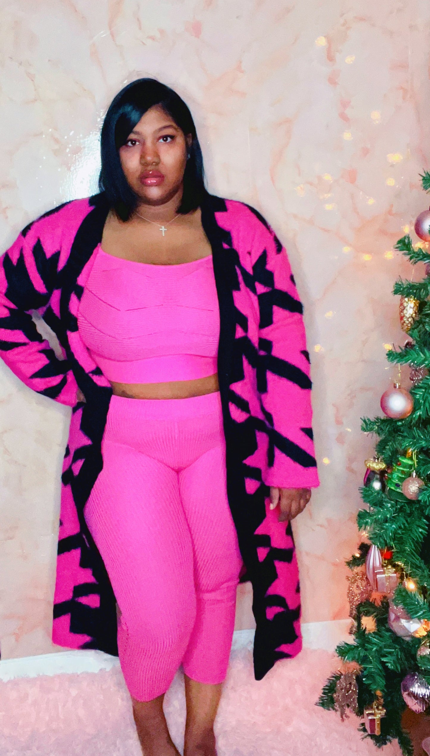 Fall For you Pink in Cardigan