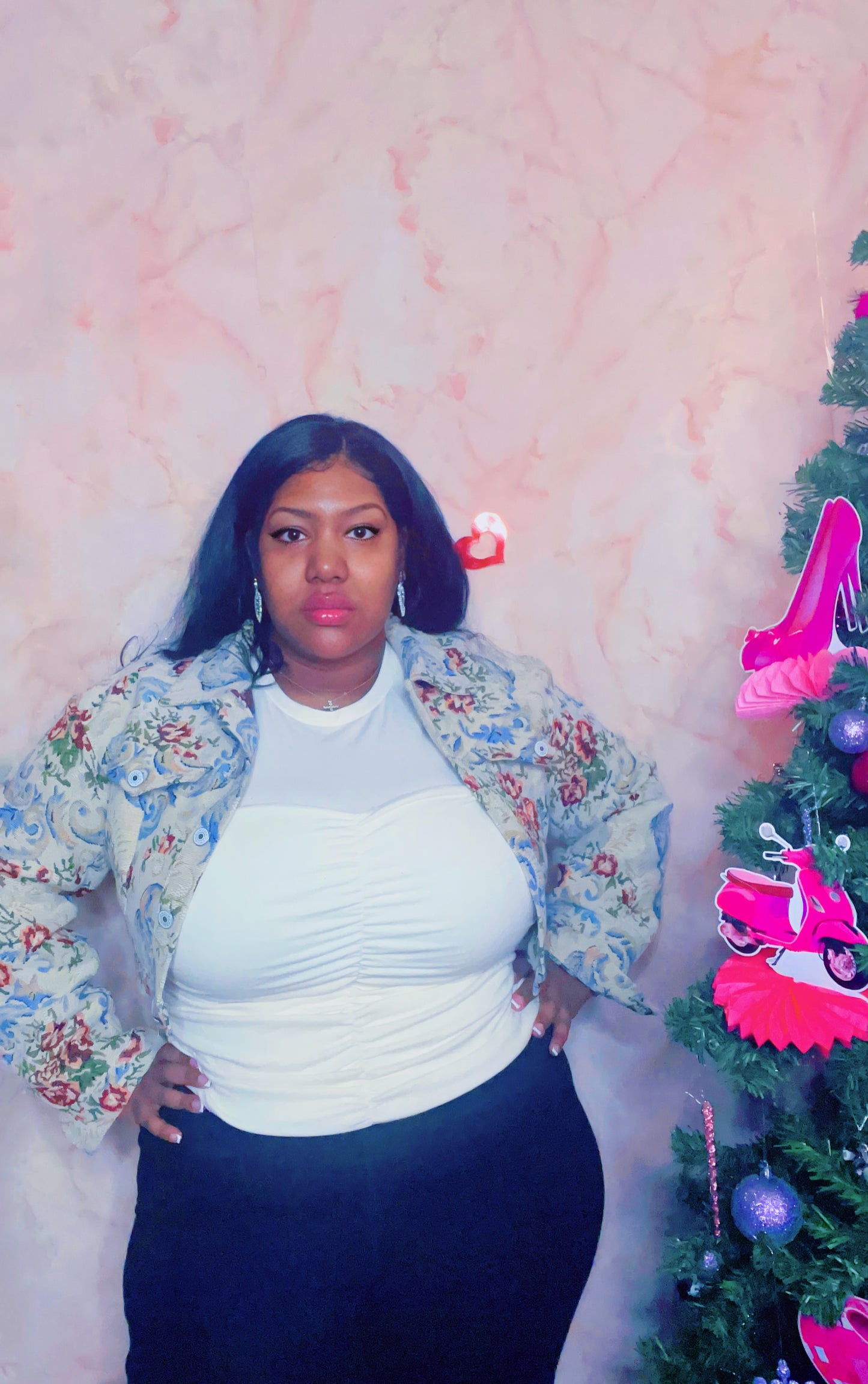 Floral Cropped jacket