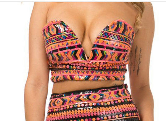 I Dream Of Sequin Sweetheart Top