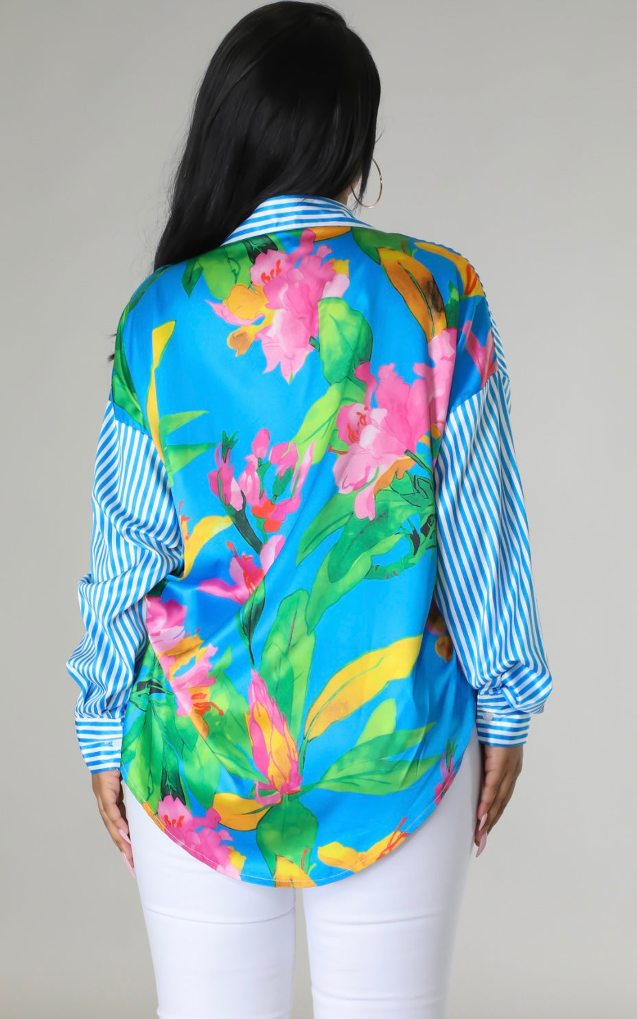Blue Paradise Button up Blouse